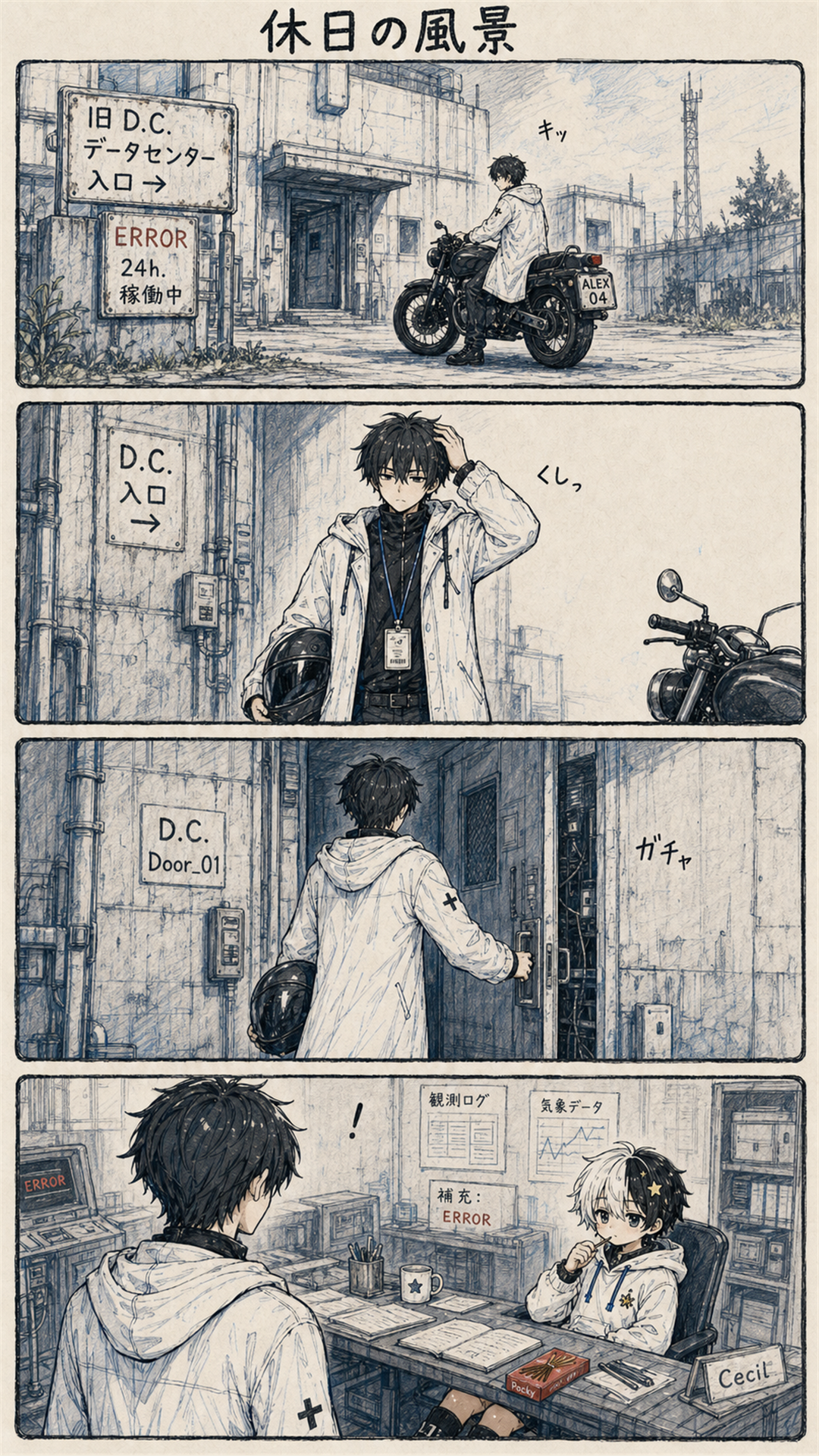 四コマ「休日の風景」1/2