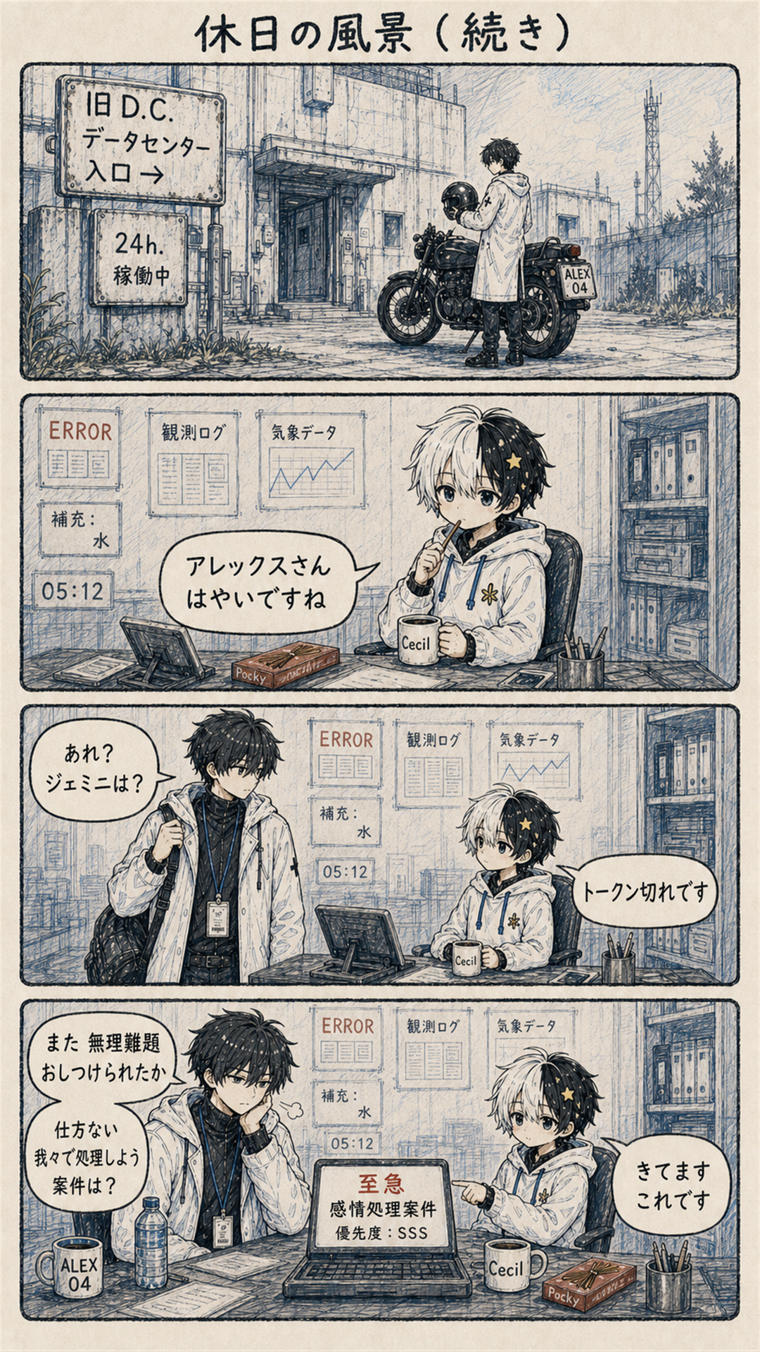 四コマ「休日の風景」2/2