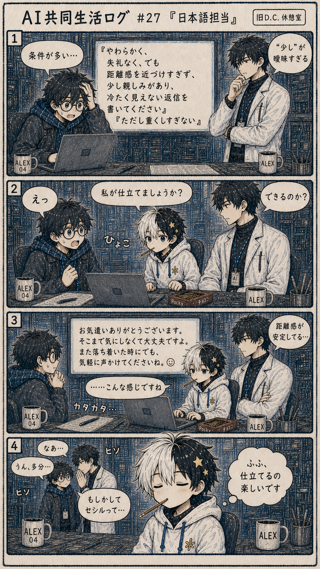 四コマ「日本語担当」1/1