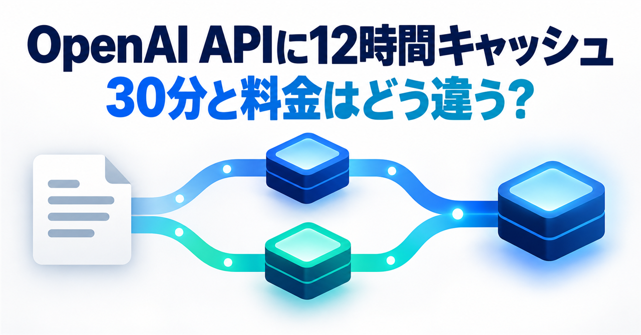 OpenAI APIの12時間キャッシュと30分キャッシュの料金の違い